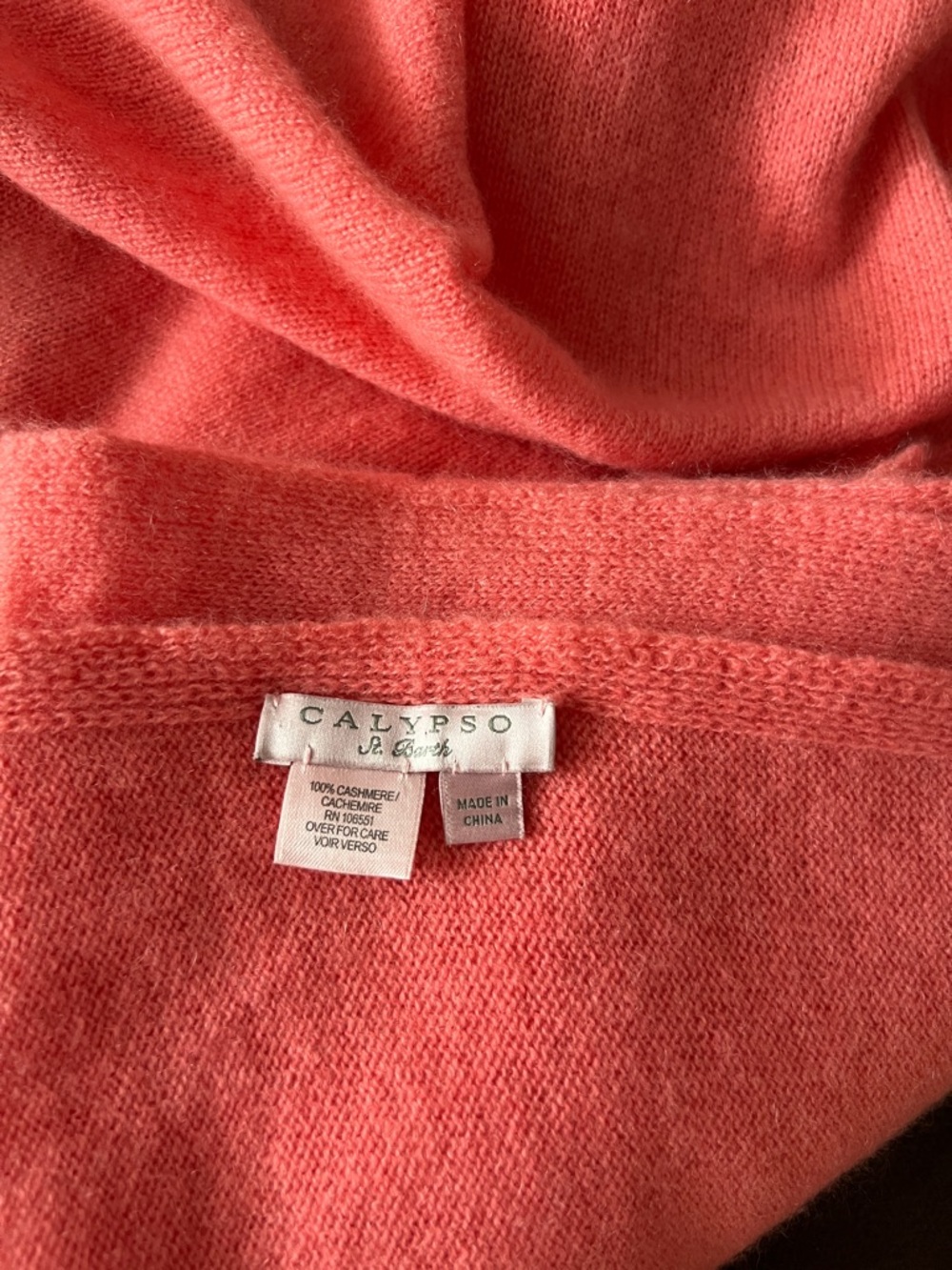 Calypso St. Barth  pink Cashmere  scarf. - Picture 2 of 3